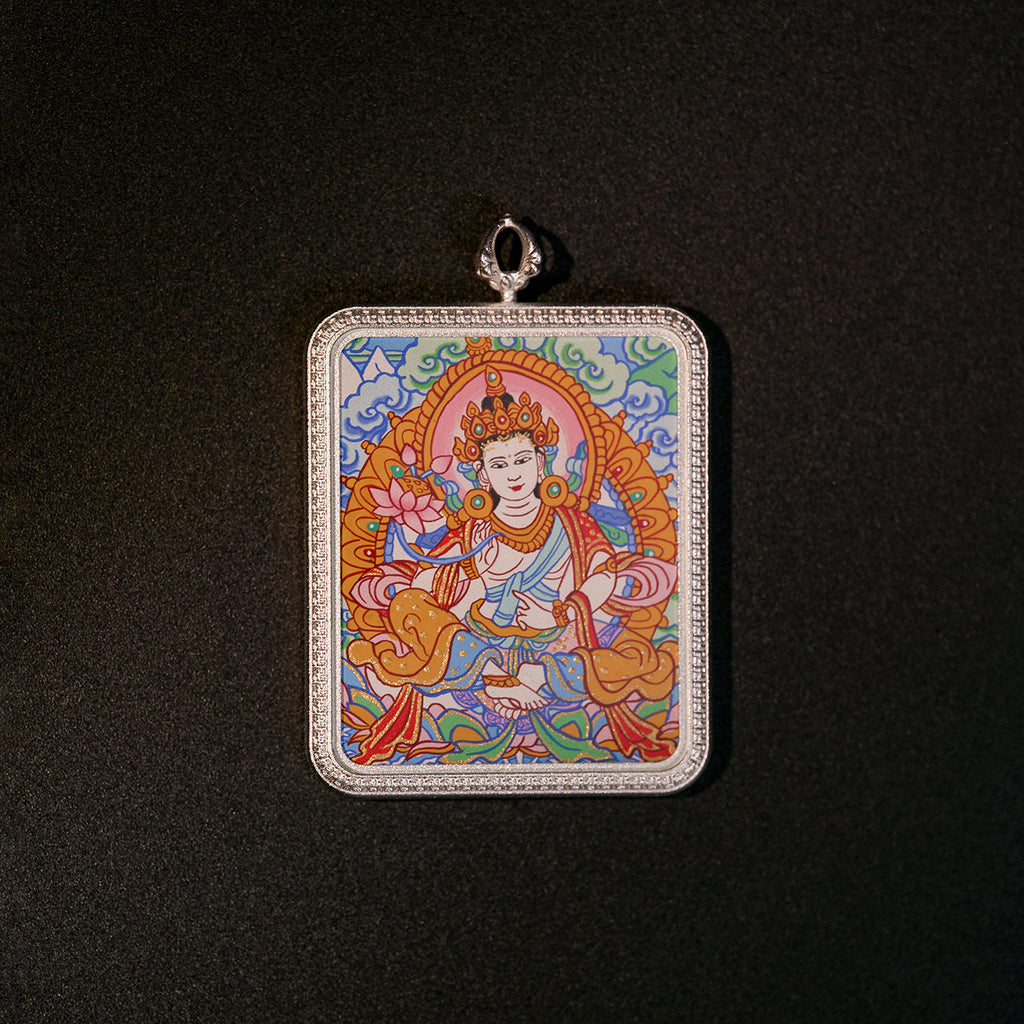 མཐུ་ཆེན་ཐོབ་པ། སྒྲོལ་ལྗང་། • 大势至菩萨 & 绿度母 • Mahasthamaprapta & Green Tara (Double-sided)
