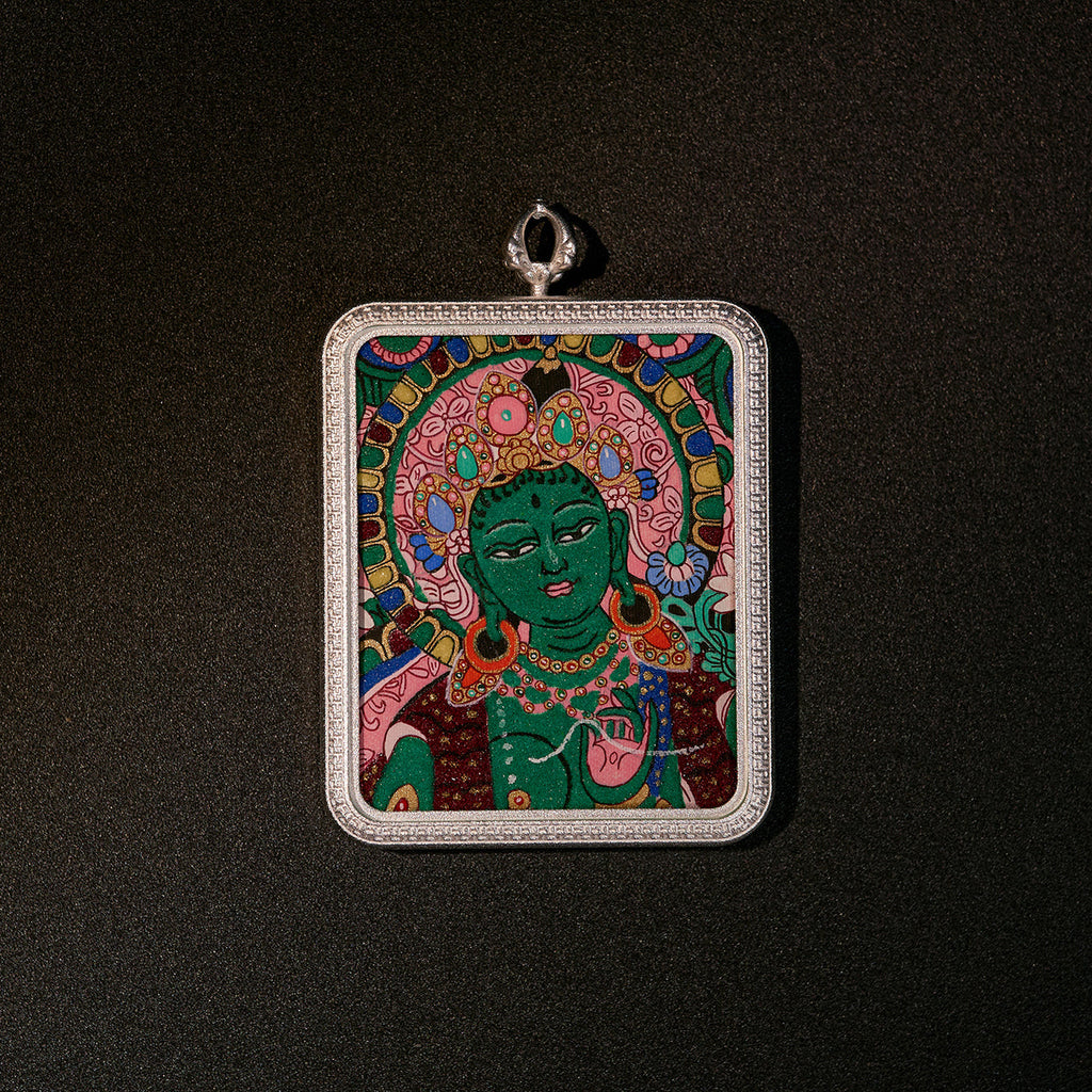 སྒྲོལ་ལྗང་། མཐུ་ཆེན་ཐོབ་པ། • 绿度母 & 大势至菩萨 • Green Tara & Mahasthamaprapta (Double-sided)