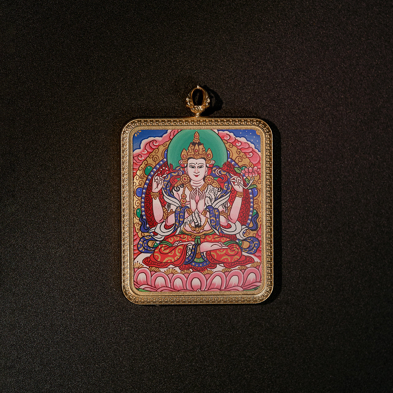 སྒྲོལ་ལྗང་། སྤྱན་རས་གཟིགས། • 绿度母 & 四臂观音 • Green Tara & Avalokiteshvara (Double-sided)