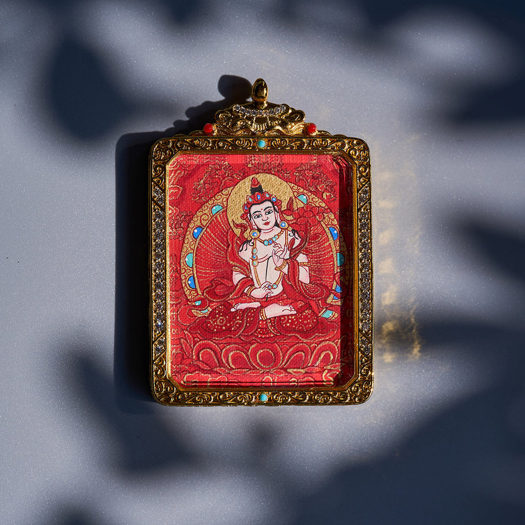 སྒྲོལ་ལྗང་། མཐུ་ཆེན་ཐོབ་པ། • 绿度母 & 大势至菩萨 • Green Tara & Mahasthamaprapta