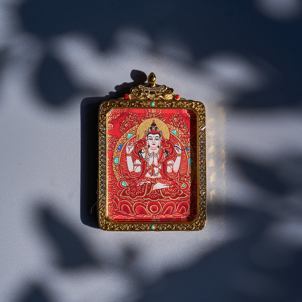 སྒྲོལ་ལྗང་། སྤྱན་རས་གཟིགས། • 绿度母 & 四臂观音 • Green Tara & Avalokiteshvara