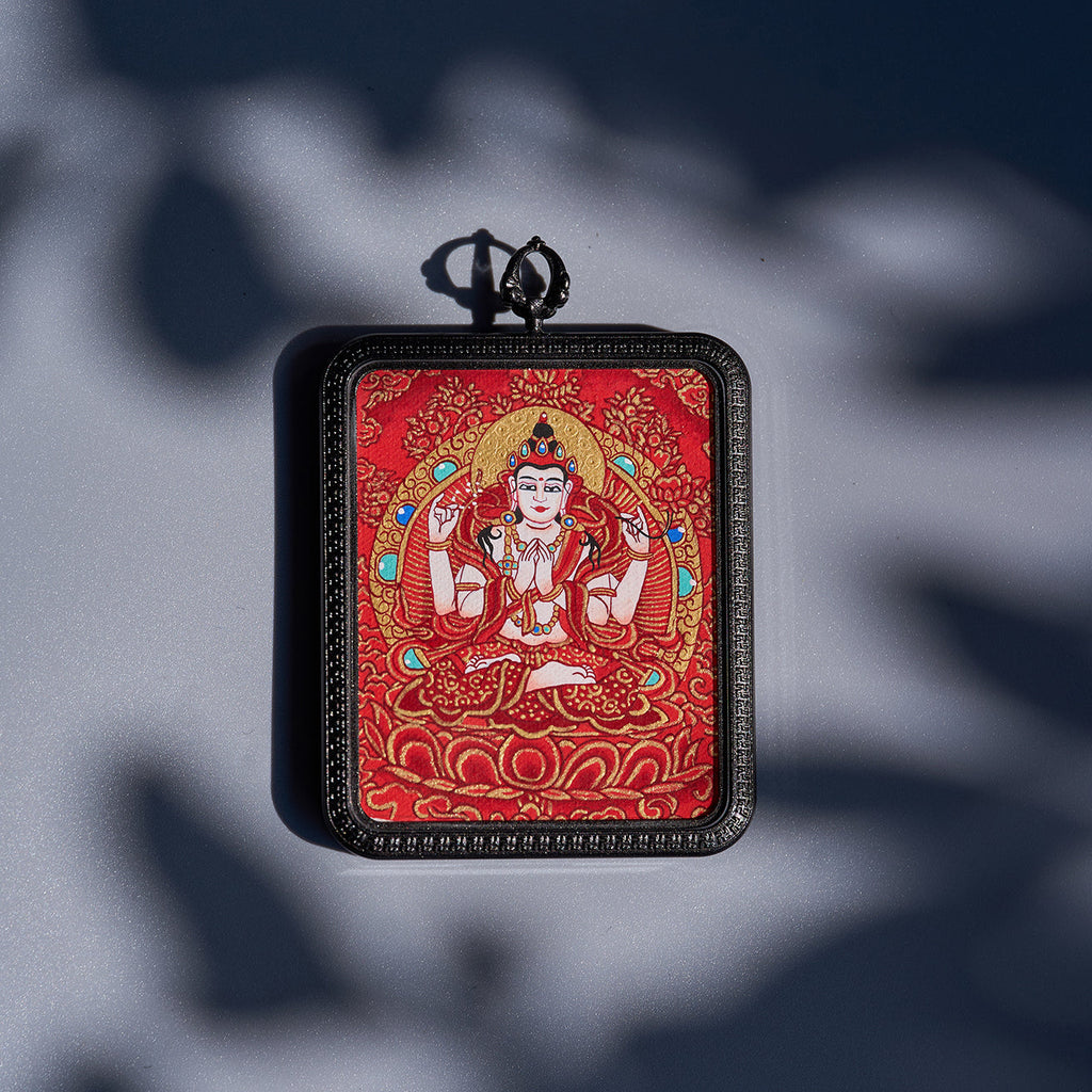 ཛམ་བྷ་ལ། སྤྱན་རས་གཟིགས། • 黄财神 & 四臂观音 • Yellow Jambhala & Avalokiteshvara