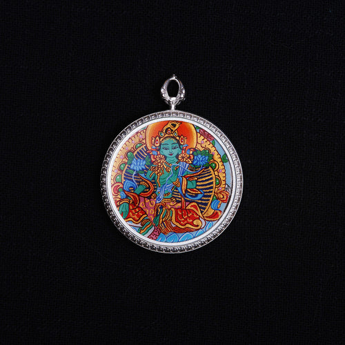 མཐུ་ཆེན་ཐོབ་པ། སྒྲོལ་ལྗང་། • 大势至菩萨 & 绿度母 • 大势至菩萨与绿度母