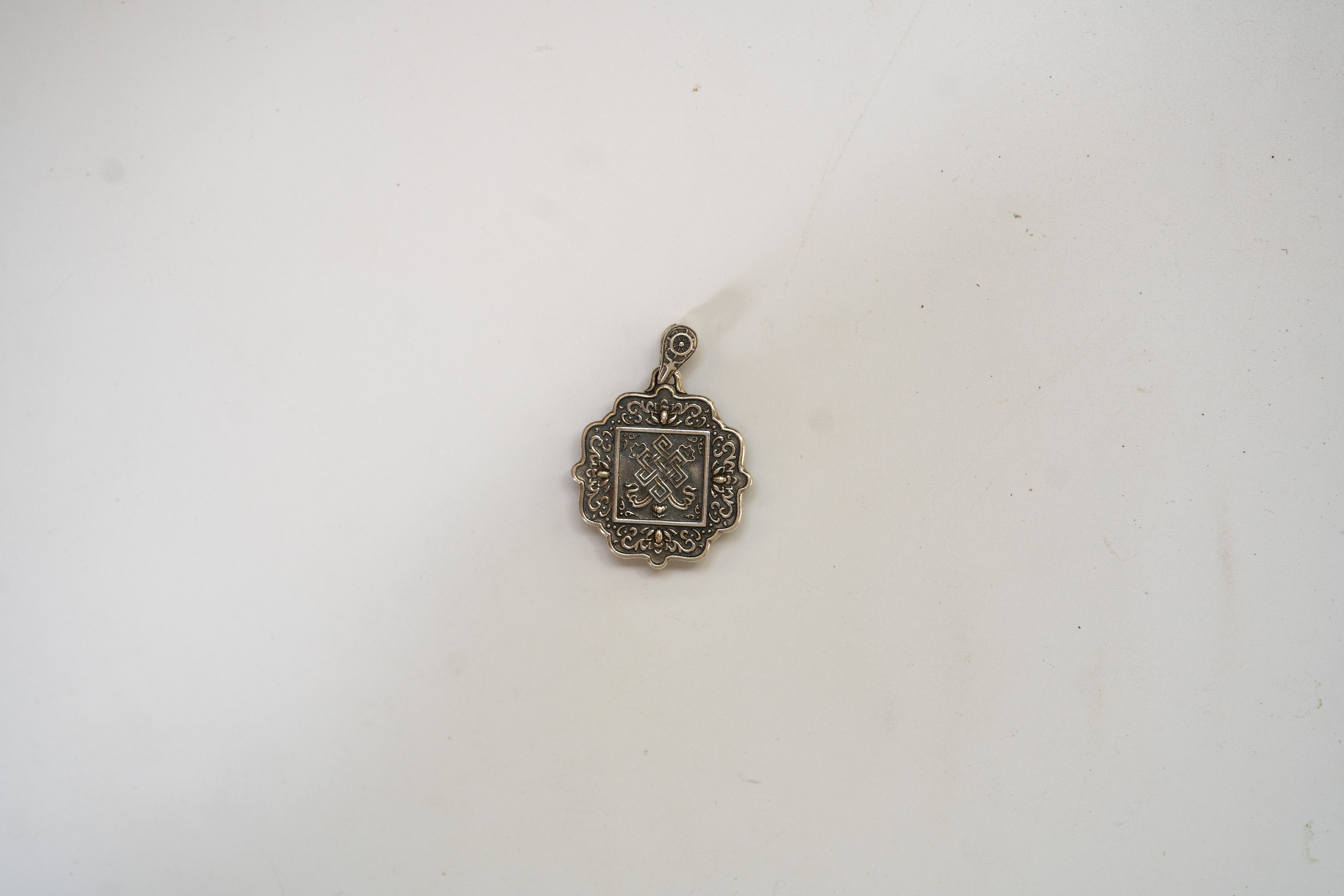 Tibetan Cross Vajra Mandala Sky Eye Wisdom Tibetan Silver Pendant