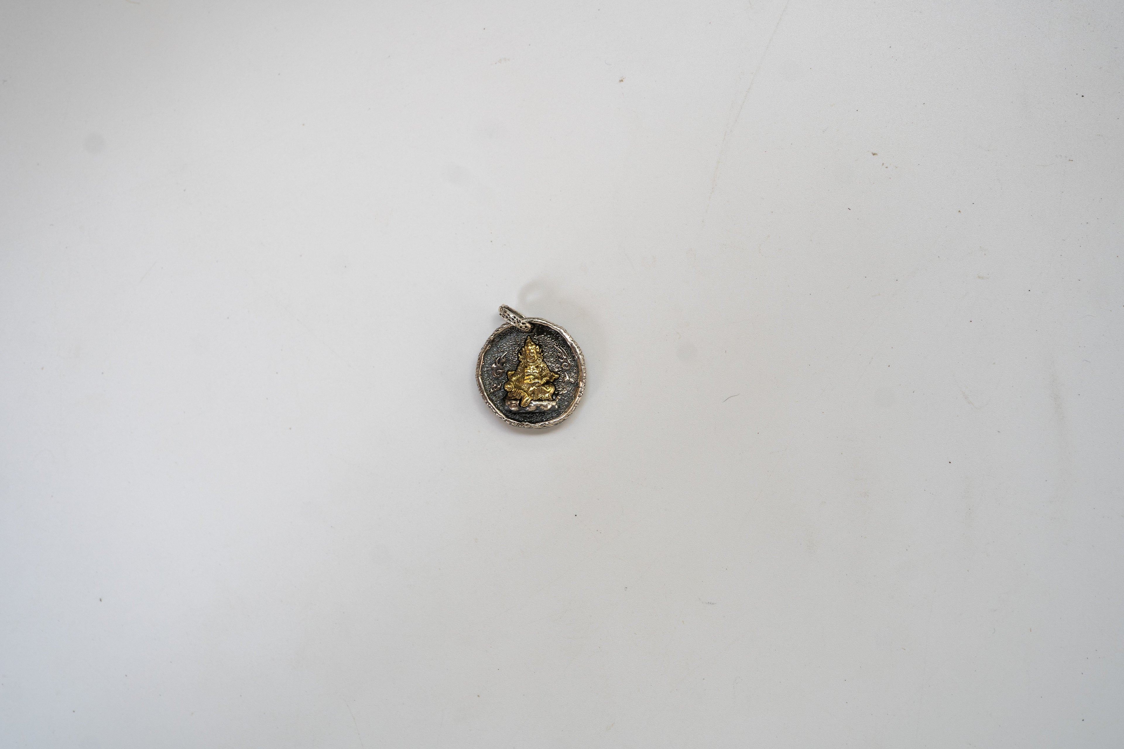 Tibetan Dzambhala - Wealth-Attracting and Blessing Tibetan Silver Pendant