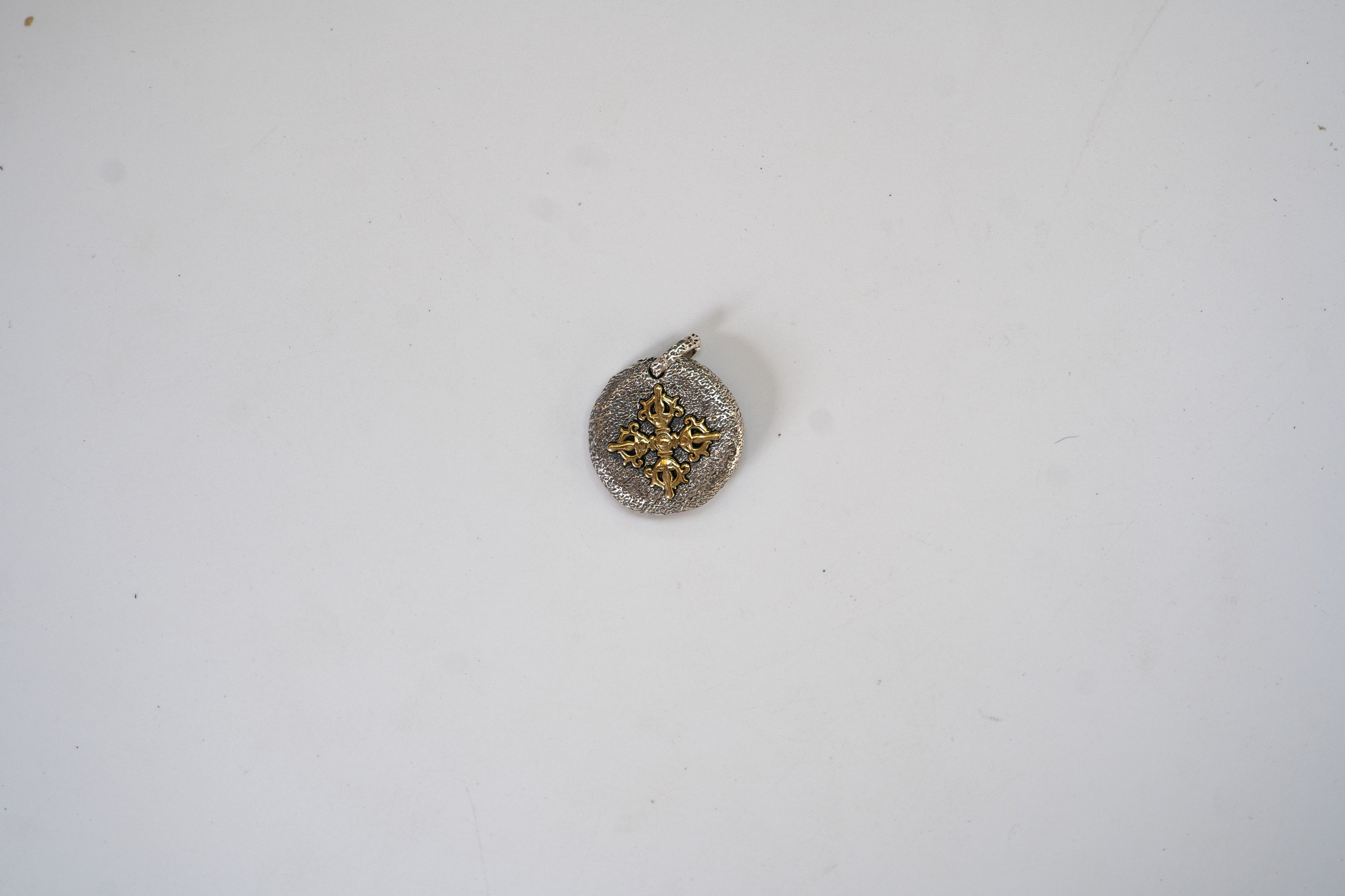 Tibetan Dzambhala - Wealth-Attracting and Blessing Tibetan Silver Pendant