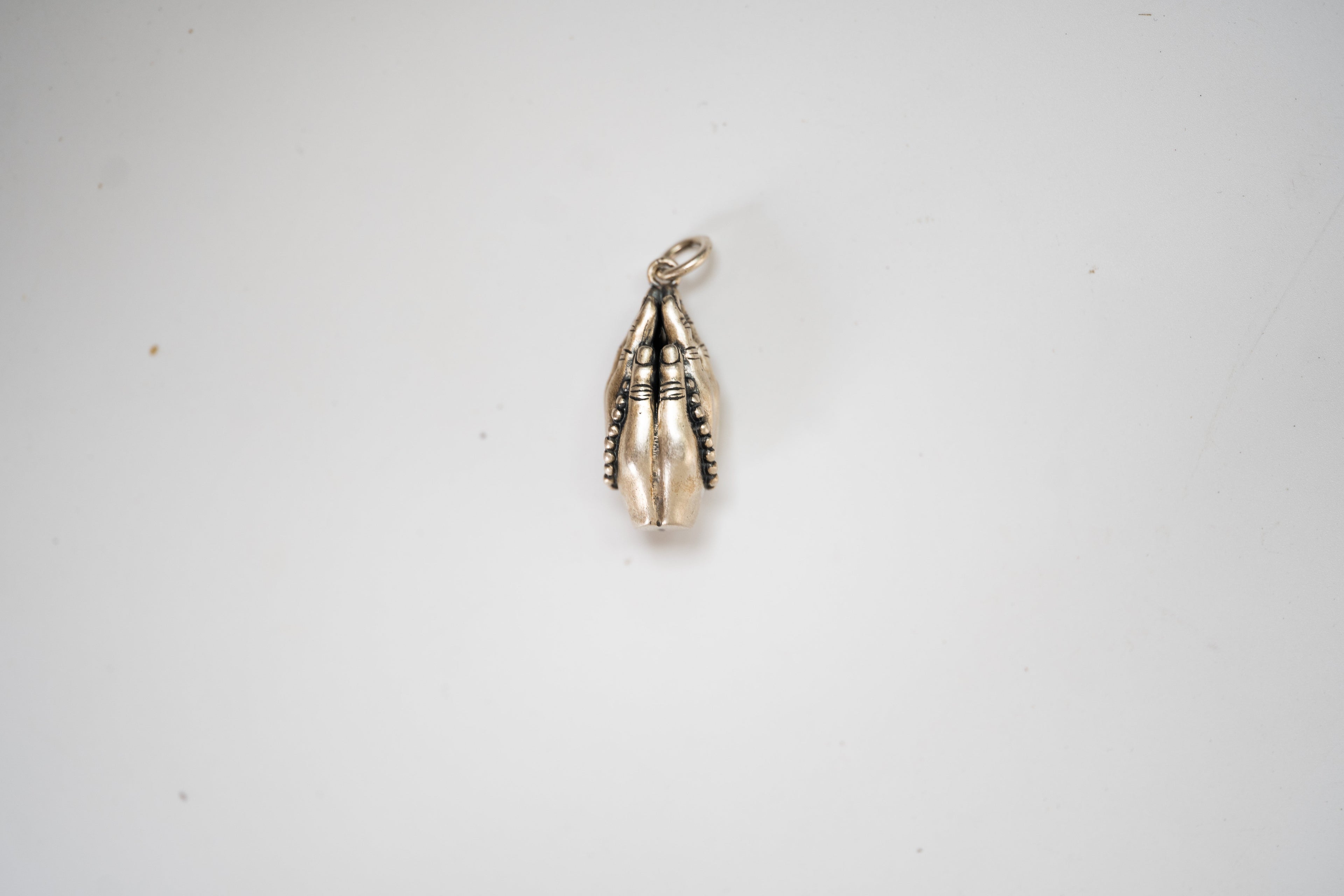 Tibetan Silver Buddha Hand Pendant - Handcrafted 925 Silver Traditional Jewelry
