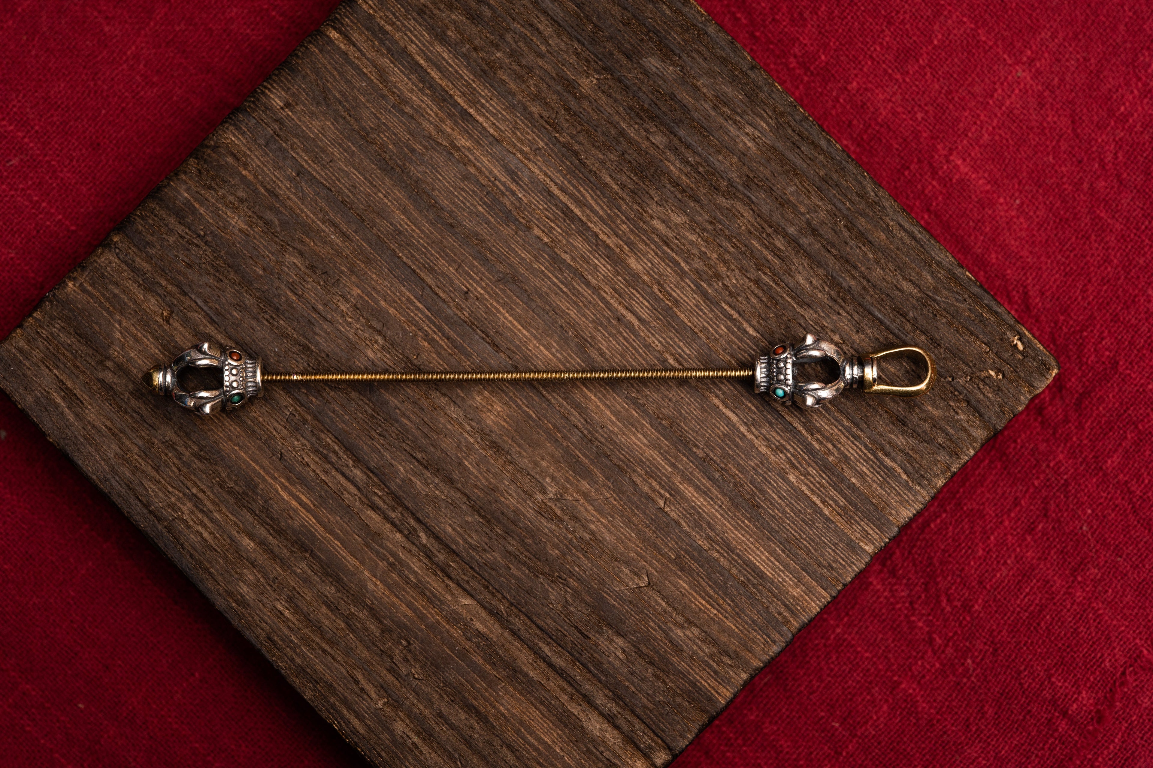 Tibetan Vajra Pendant: Silver Amulet Breaking Ignorance and Protecting the Dharma