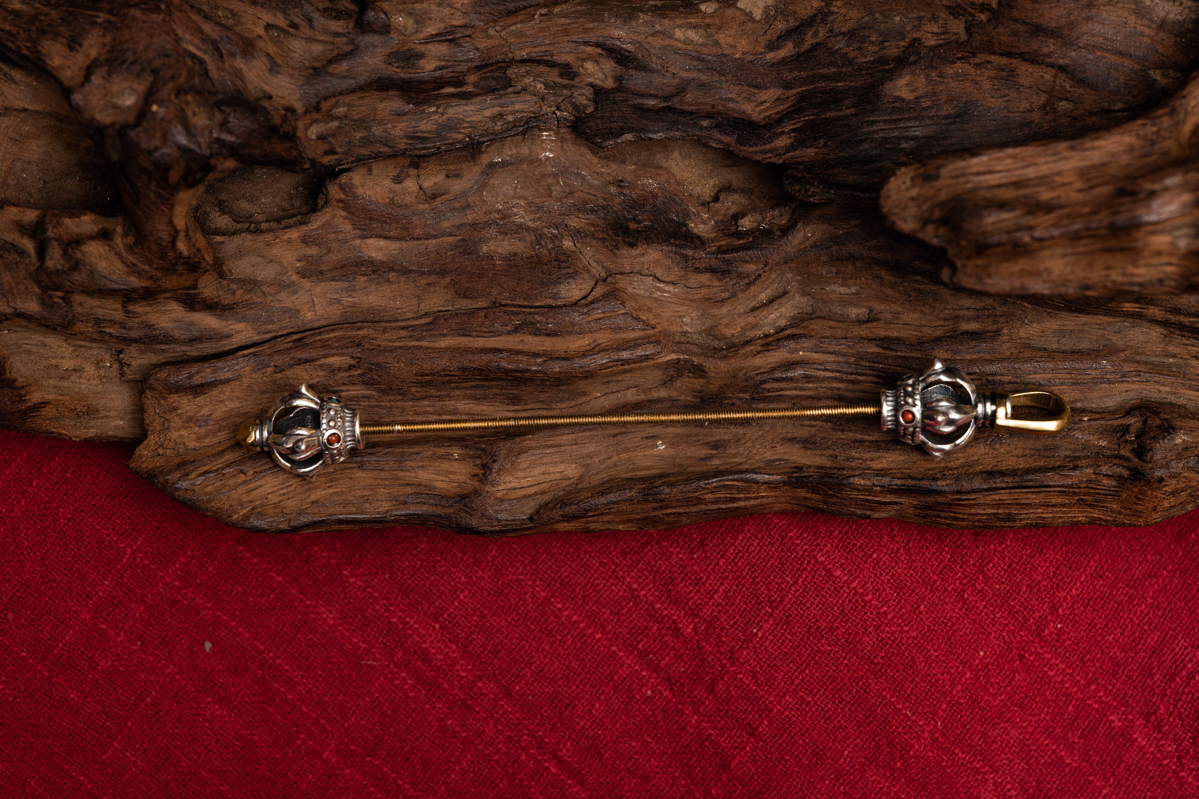 Tibetan Vajra Pendant: Silver Amulet Breaking Ignorance and Protecting the Dharma