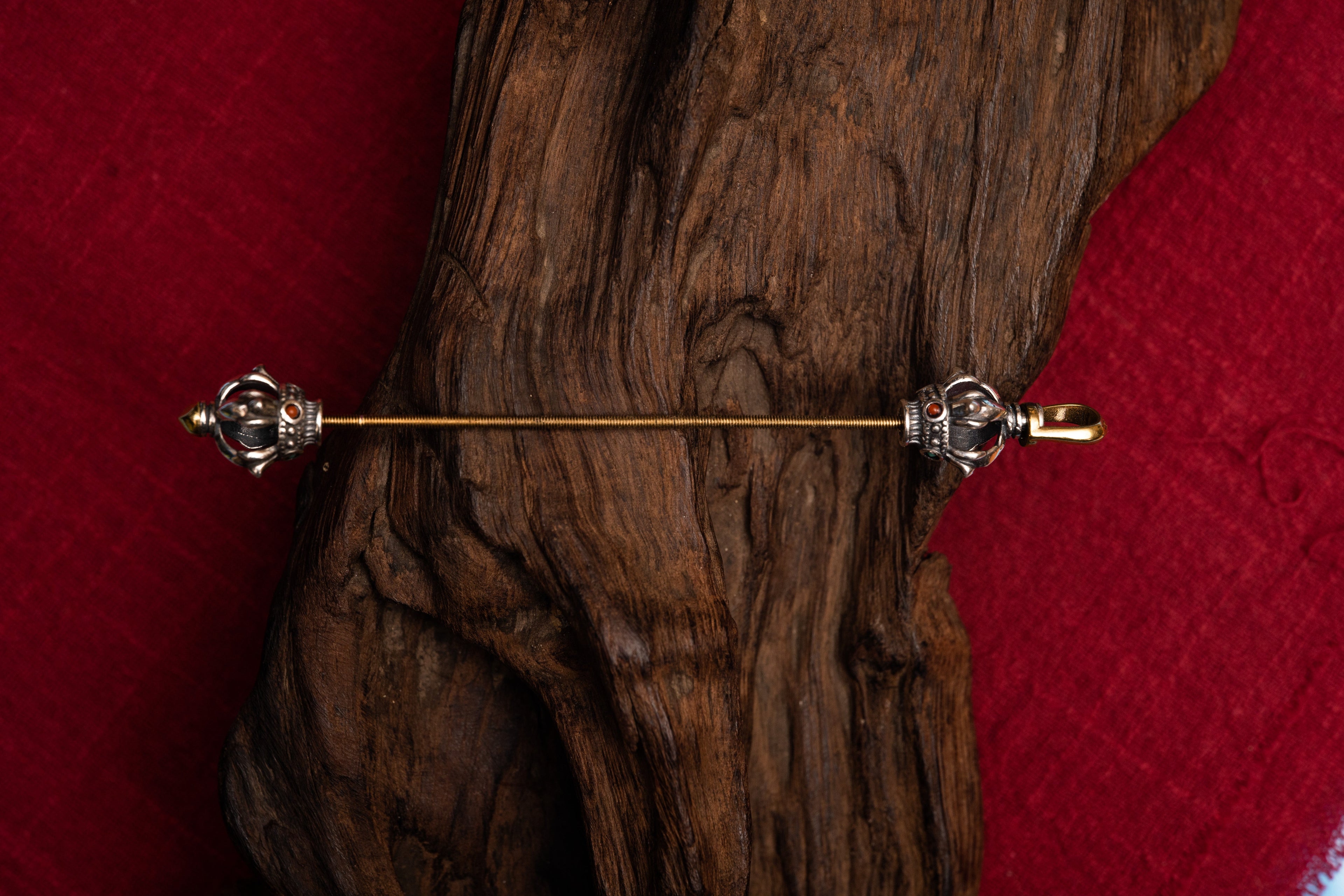 Tibetan Vajra Pendant: Silver Amulet Breaking Ignorance and Protecting the Dharma