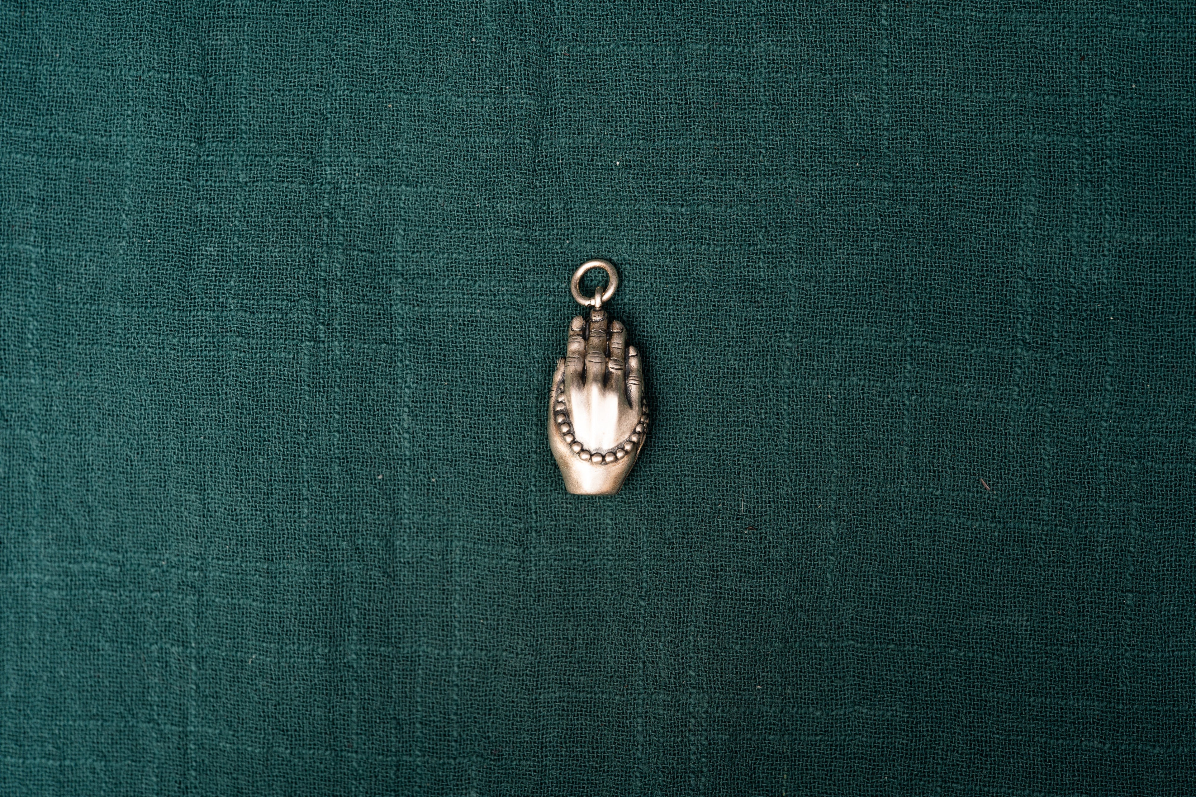 Tibetan Silver Buddha Hand Pendant - Handcrafted 925 Silver Traditional Jewelry